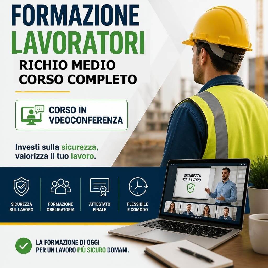 Formazione Lavoratori, Corso Completo  – Rischio Medio (12 ore)