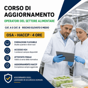 AGGIORNAMENTO OPERATORI DEL SETTORE ALIMENTARE CAT.A E CAT.B